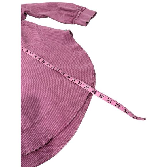 Pilcro And The Letterpress Mauve Pink Pullover V Neck Yoga Layer Womens Medium - Picture 6 of 7